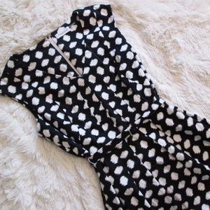 Calvin Klein printed cocktail fit and flare dress